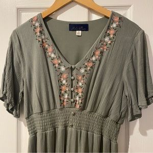 Sage green maxi dress